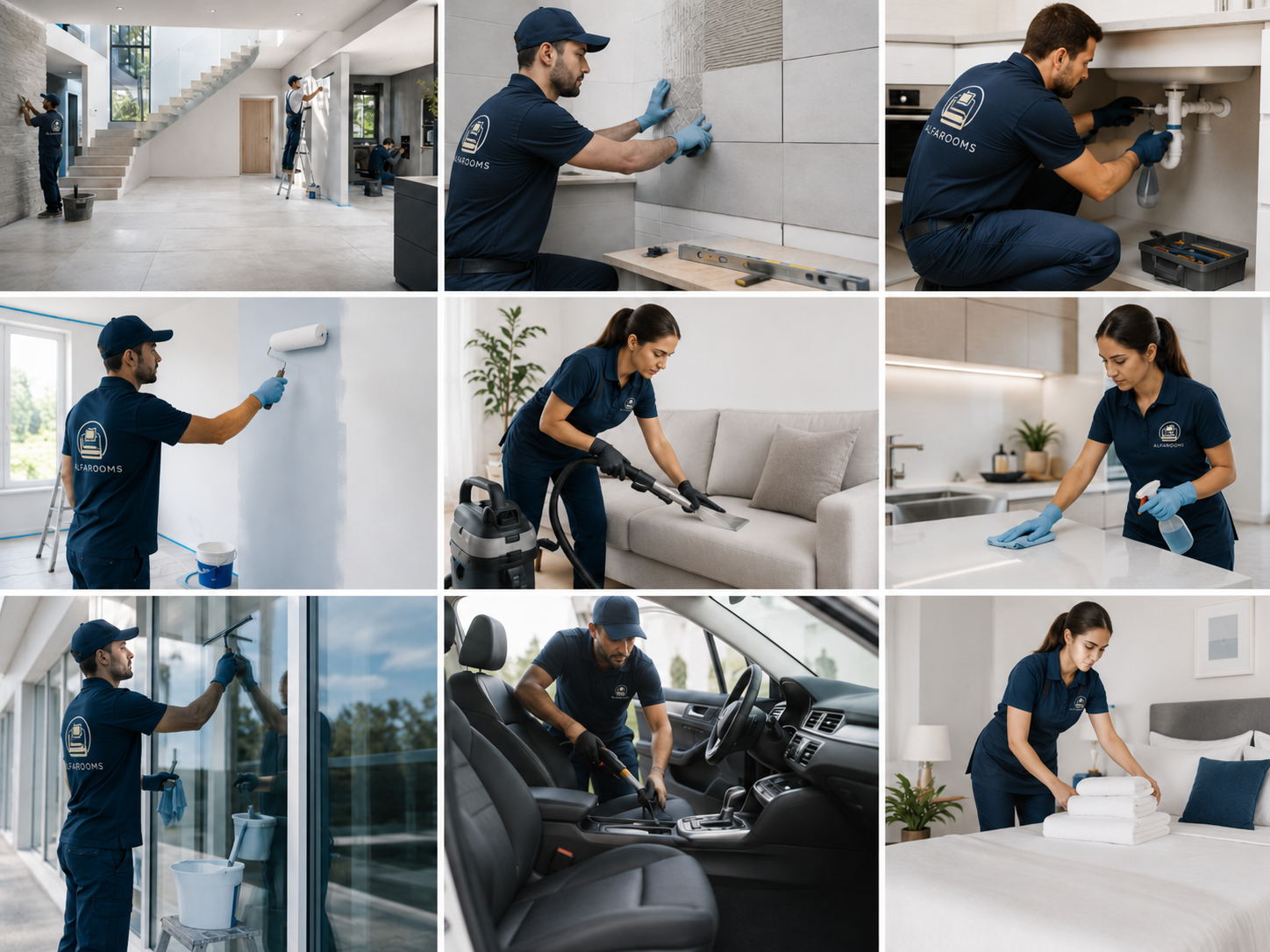 Equipo ALFAROOMS multiservicios en Albacete - reformas, limpieza, fontanería, pintura, vehículos